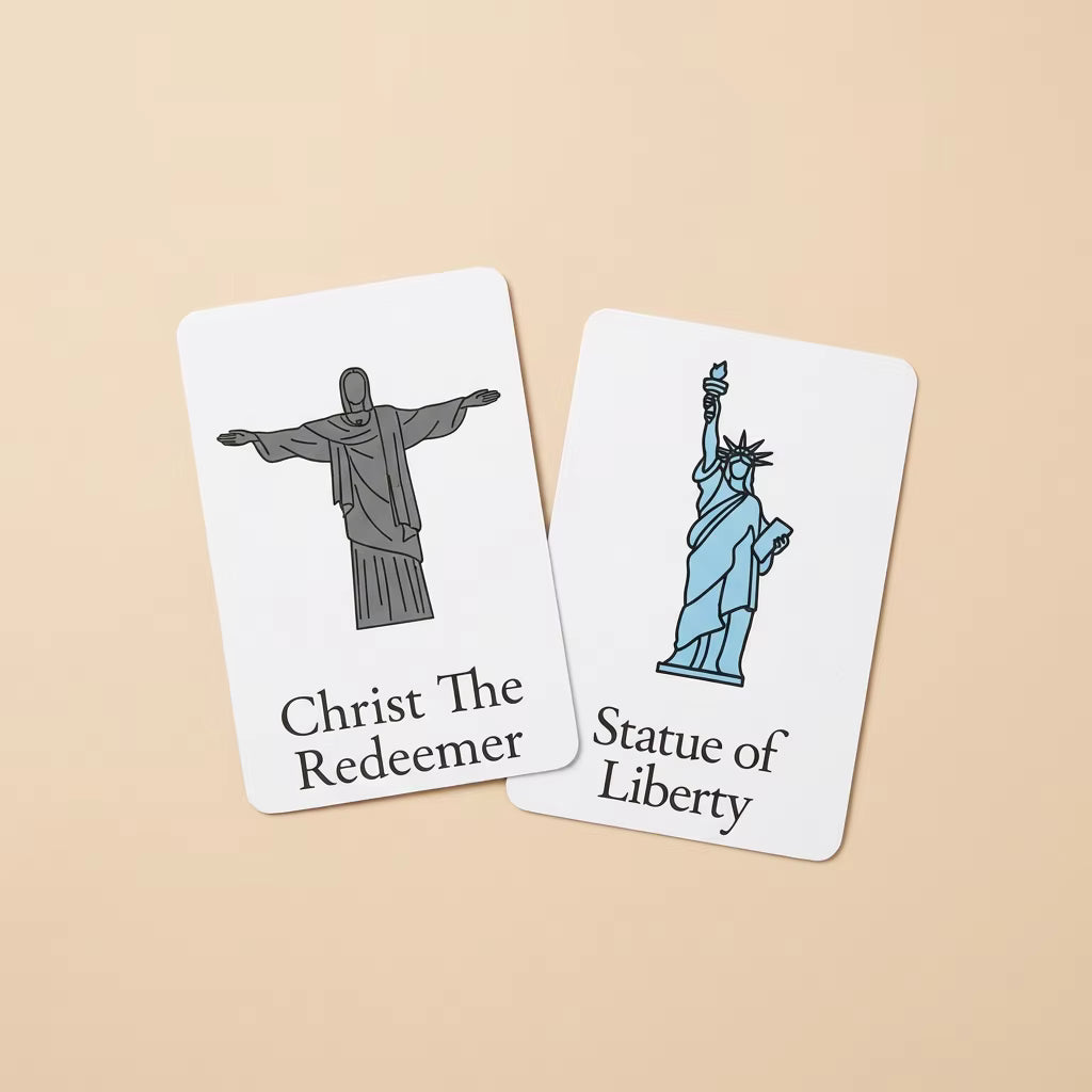 9pk Landmarks Illustration Cards